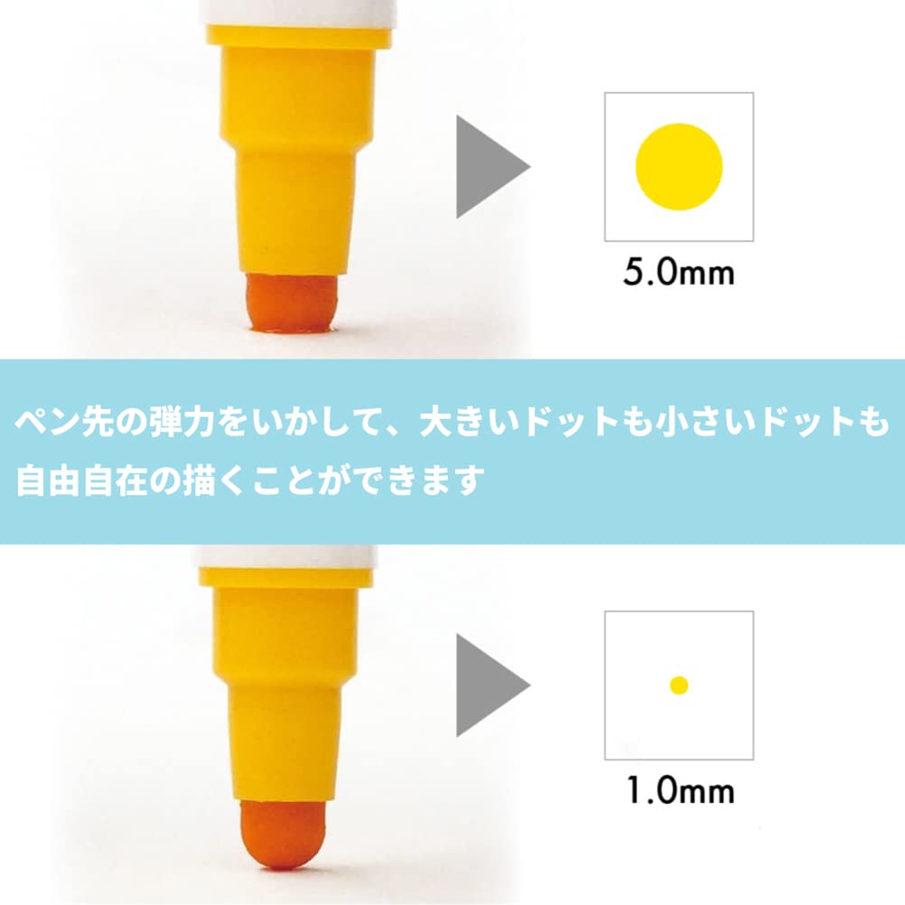 Kuretake Water-based Pen ZIG Clean Color Dot Single Mild Smoky Set TCSD-6100/6VB