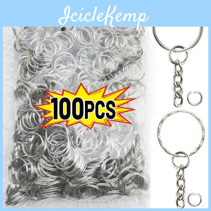 Blank Keyring Split Keychain Metal Rings Keyfob Key Rings Lobster Clasp Key Chain Key Pendant Ring Stainless Steel Rings