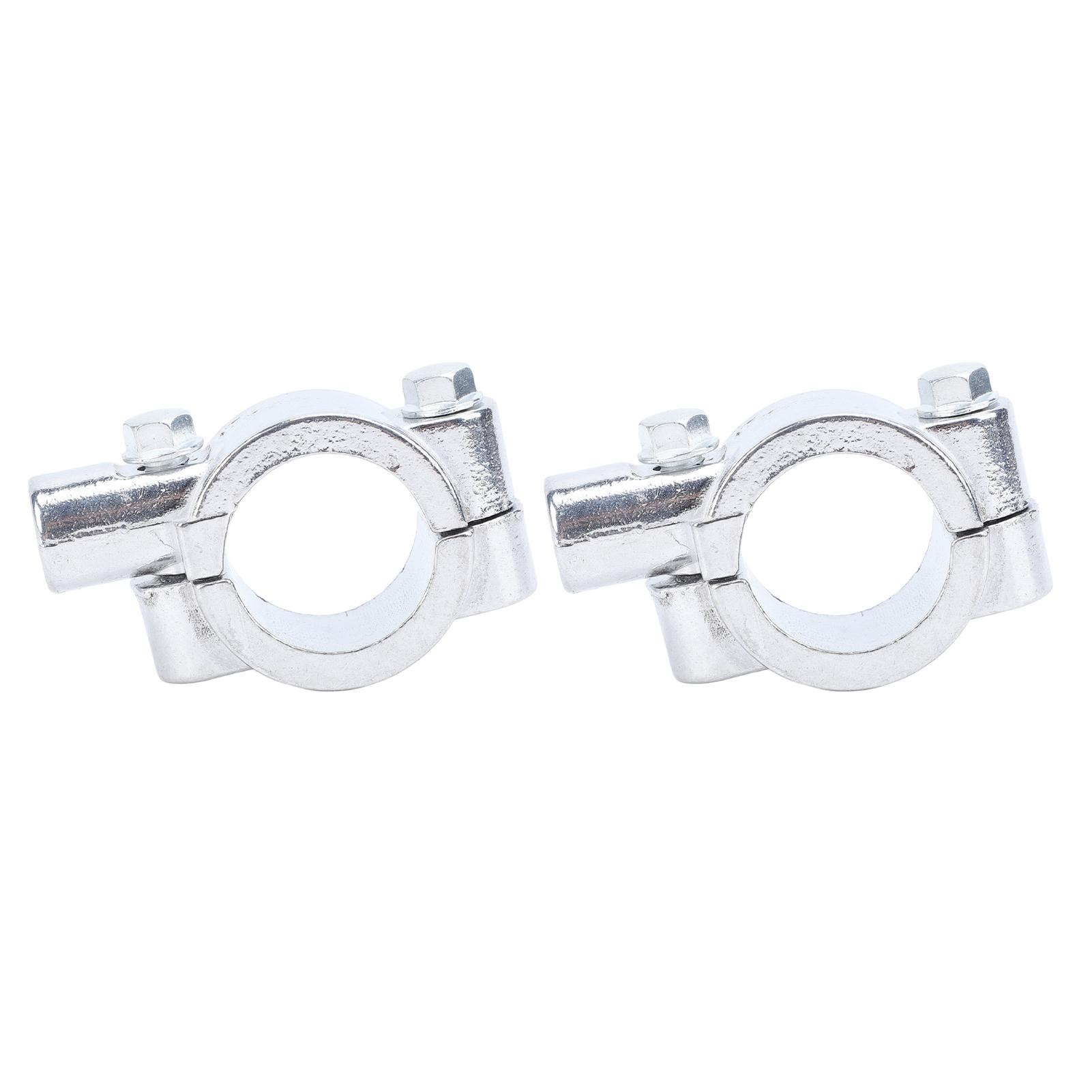 

2PCS 25mm Motorcycle Handlebar Mirror Mount Holder Clamp Bracket Adapter Universal for Motorbike ATV Scooter Project M10 серебряный