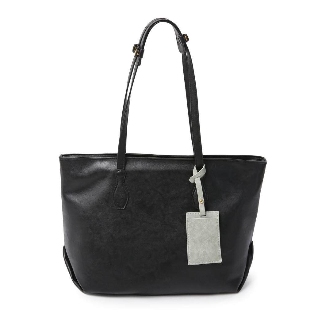 Wind waterproof PU leather large capacity tote bag men's leisure commuter travel handbag fashion shoulder bag women
