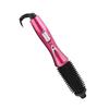Foldable Heated Curling Brush Ceramic Glaze Coating Thermal Brush 30W Anti Scald Wine Red EU Plug 100 240V