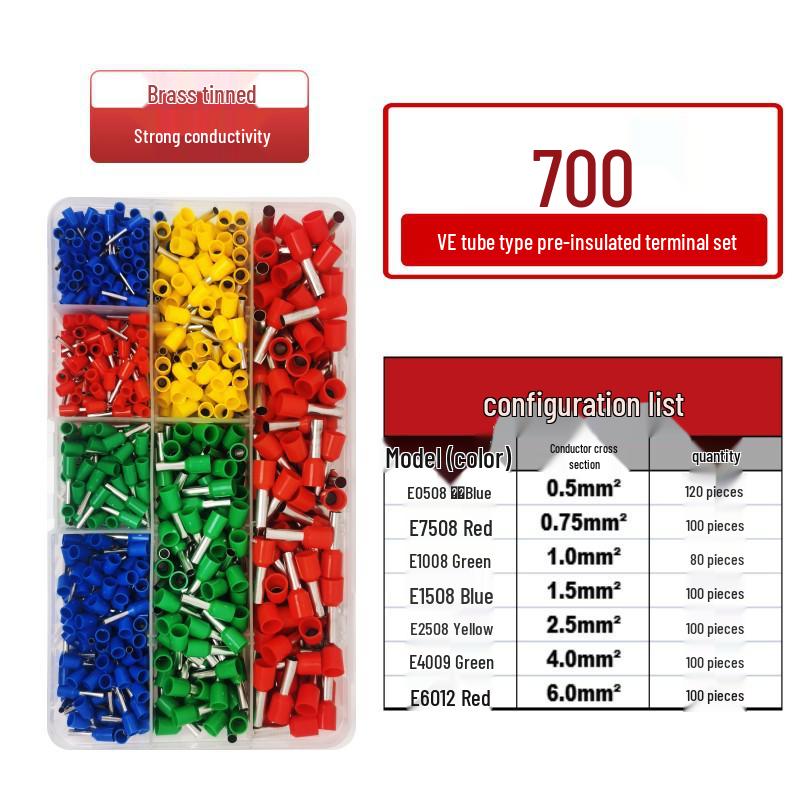 VE Type Copper Tube Cold-Pressed Terminal Pin Set