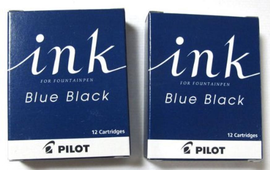 

Pilot fountain pen cartridge ink blue black 2 boxes IRF-12S-BB