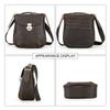 Men Top Grain Crazy Horse Leather Crossbody Bag Multi-Zipper Pockets Vintage Texture