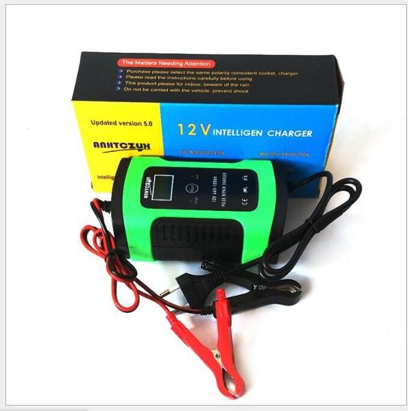 12V 6A nyeste profesjonelle bilbatterilader LCD-skjerm Intelligent bil Motorsykkel Jump Starter Nødlader
