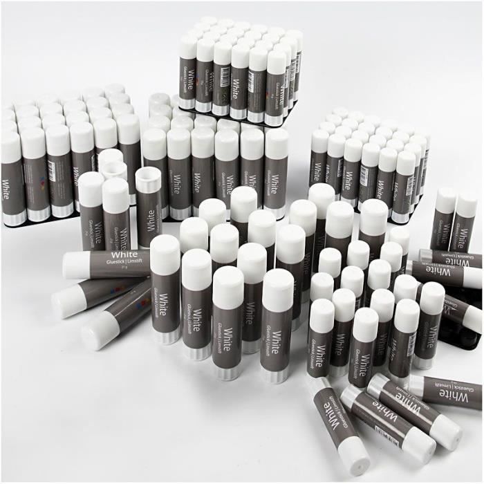 Glue Stick - Assortment - 144 Pcs - White - High Quality - For Cardboard and Paper