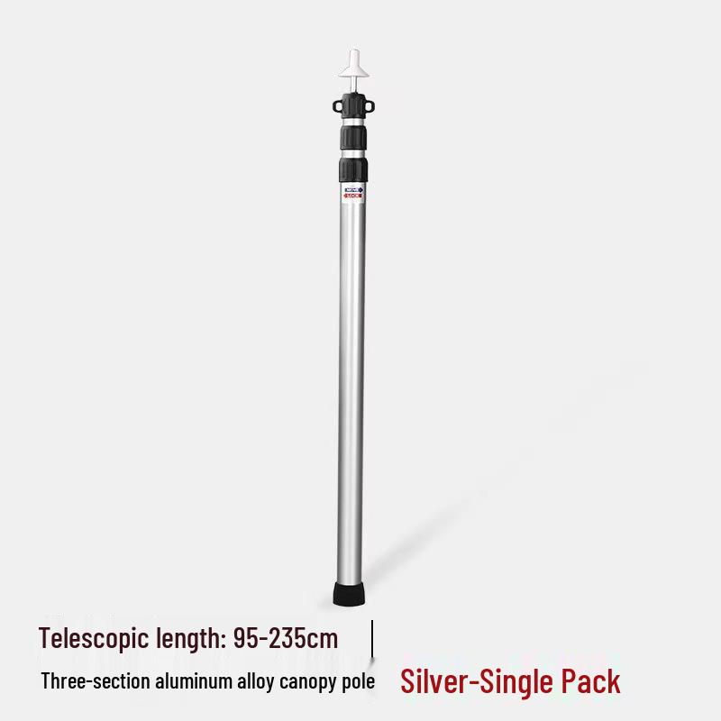 Adjustable Outdoor Aluminum Alloy Awning Pole - Retractable & Portable Tent Support