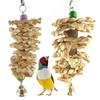 Pet Parrot Birds Natural Grass Woven Cuttlebone Cuttlefish Bone Chewing Toy Hanging Cage Swing Climb Pendant Bird Supplies