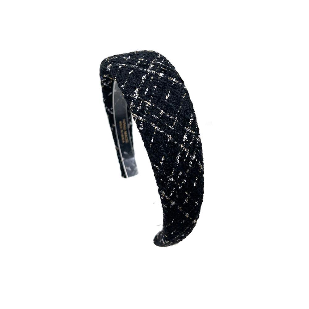 Autour Du Monde Classic Tweed Hairband (Black)