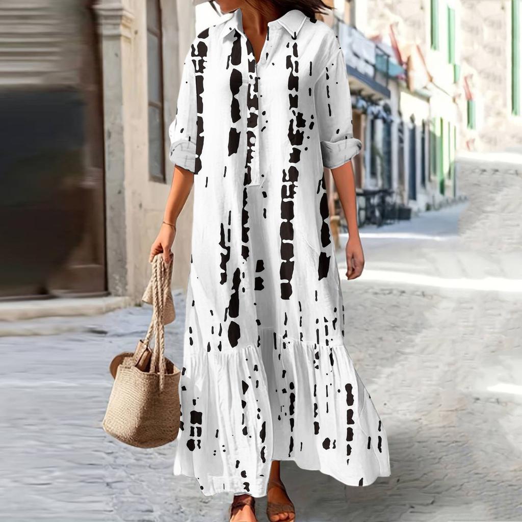 Women's Casual Loose Fashionable Floral Print Dress