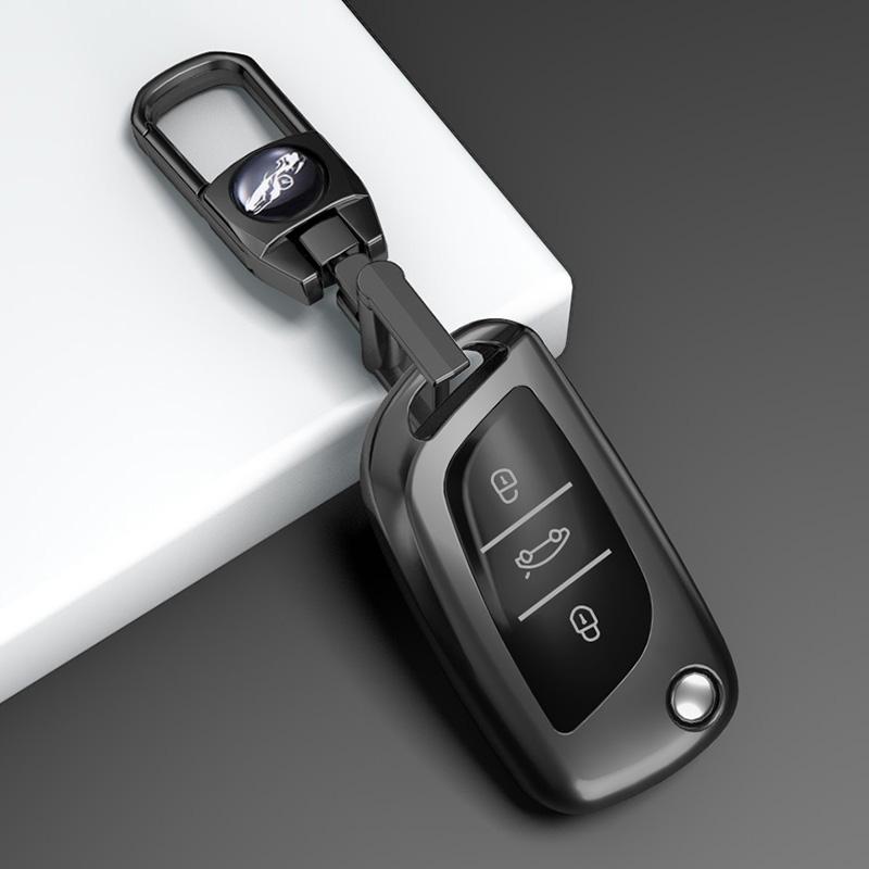 For Citroen C2 C3 C4 C5 C6 C8 Ds4 For Peugeot 107 207 306 307 407 308 607 Car Key Case Cover Bag Shell Keychain Accessories