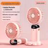 Portable USB Rechargeable Mini Handheld Fan with Digital Display and Aromatherapy Feature