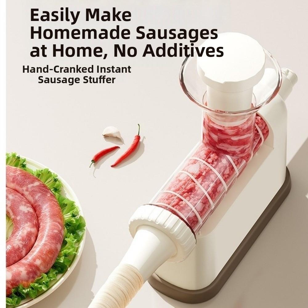 Manual Operation Sausage Making Tool Large Capacity with 3 Filling Nozzles Stuffing Machine Fast Filling Homemade Design