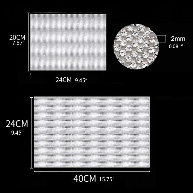 Decorazione in Cristallo Bling Bling con Forte Adesività Argento Adesivi Decorativi per Auto Telefono per Custodia Decorazione Scintillante