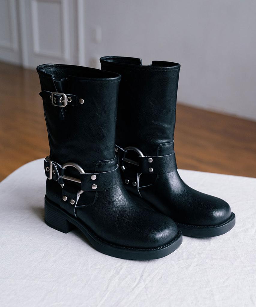 Eiffelclassic Morgan Biker Boots_ Black 5Cm