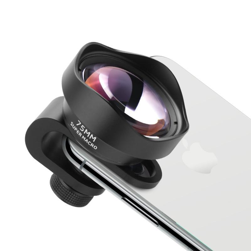 PHOLES Mobile Phone & SLR Universal Macro Lens 75MM Large Aperture Long Distance Focus No Focus чёрный