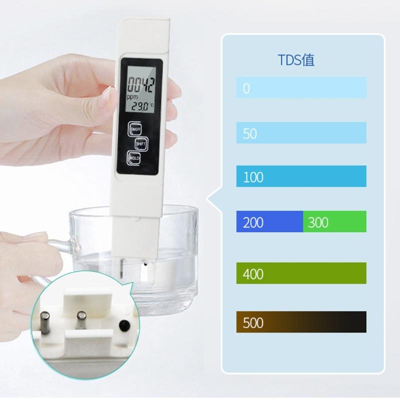 Multifunctional Water Quality Tester Monitors TDS & Temperature ABS Perfect for Household Aquariums Pool & Laboratory