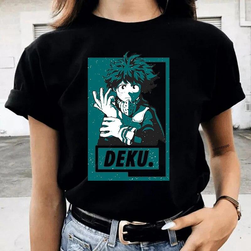 Anime Clothes Shoto Todorok TShirt Deku Harajuku TShirts My Hero Academia T-Shirt Boku No Hero Academia Tshirt Bakugou TShirt Unisex