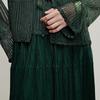 Women's Pleated Draped A-line Midi Skirt