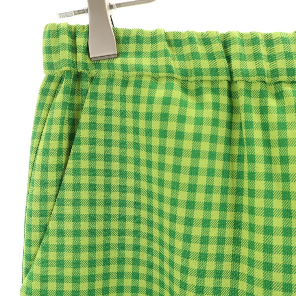 MAISON SPECIAL Gingham Check Pattern Flare Pants FREE Bell Bottom Women Used