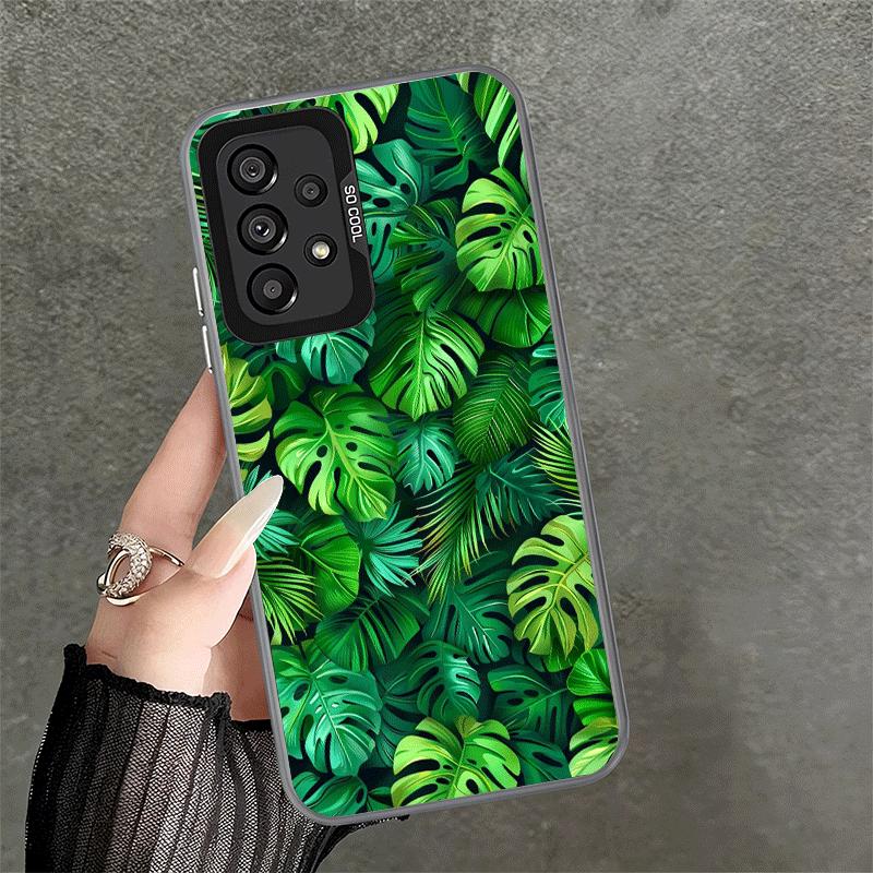 

Summer Plants Green Leaf Shockproof Phone Case for Samsung A17 A16 A15 A14 A37 A57 A36 A56 A26 A35 A55 A25 A34 A54 A24 A13 A23 A Samsung A34