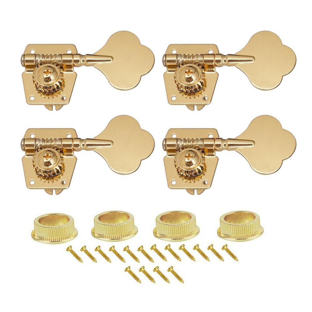 2L2R/4L/4R/1L3R/3L1R Open Gear Bass 4 String Tuners Tuning Pegs Keys Machine Heads For Bass Guitar Chrome Gold Black