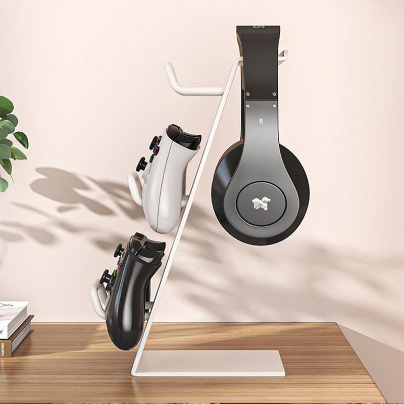 3-Layer Universal Gaming Gear Storage Stand • Multi-Functional Controller & Headphone Organizer Rack