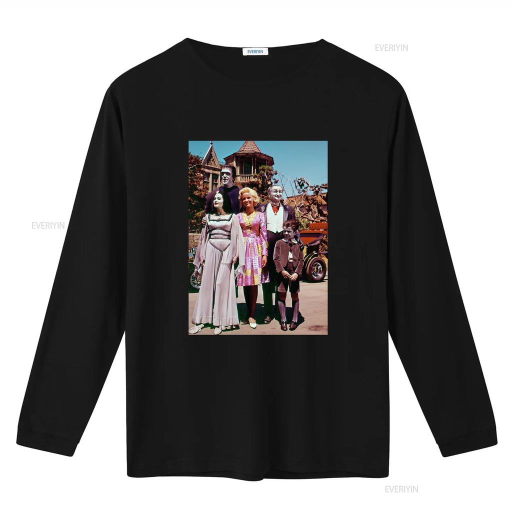 Vintage Retro The Munsters Classic Horror Comedy TV Show Family Print Casual T Shirt vintage Washed Unisex Slightly homme