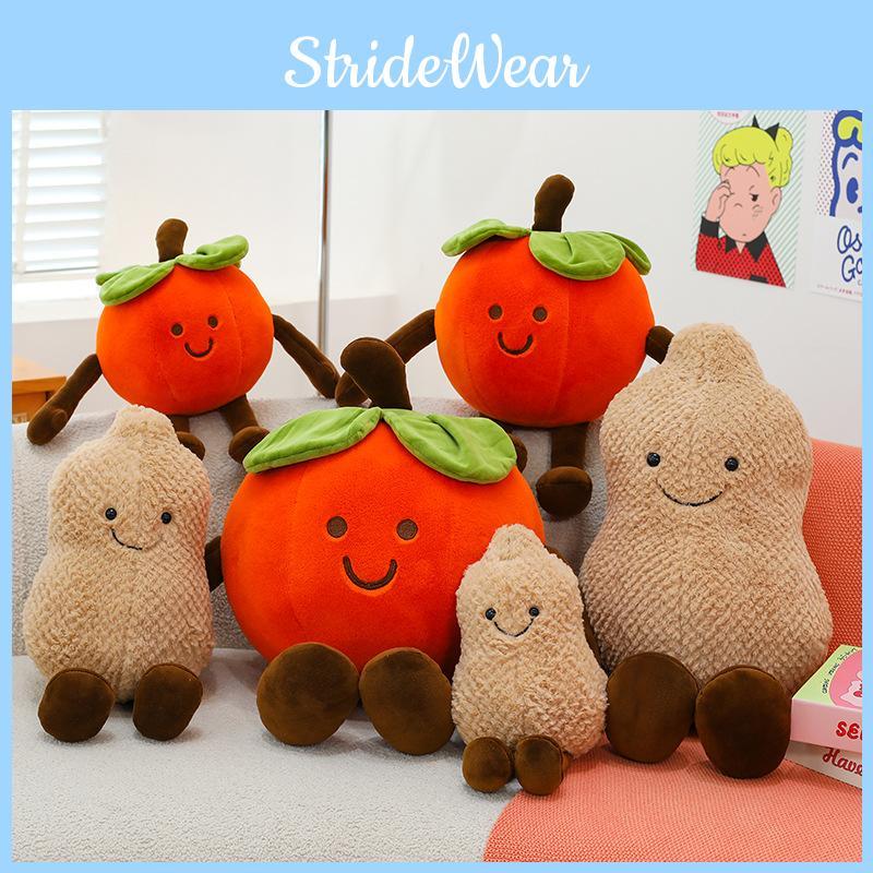 Novelty Plush Pillow With Persimmon And Peanut Animal Designs For Kids And Collectors