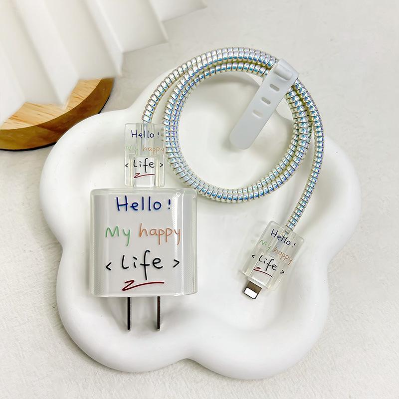 Transparente Schutzhülle für Apple 20W/18W Ladegeräte und 15-Zoll Datenkabel