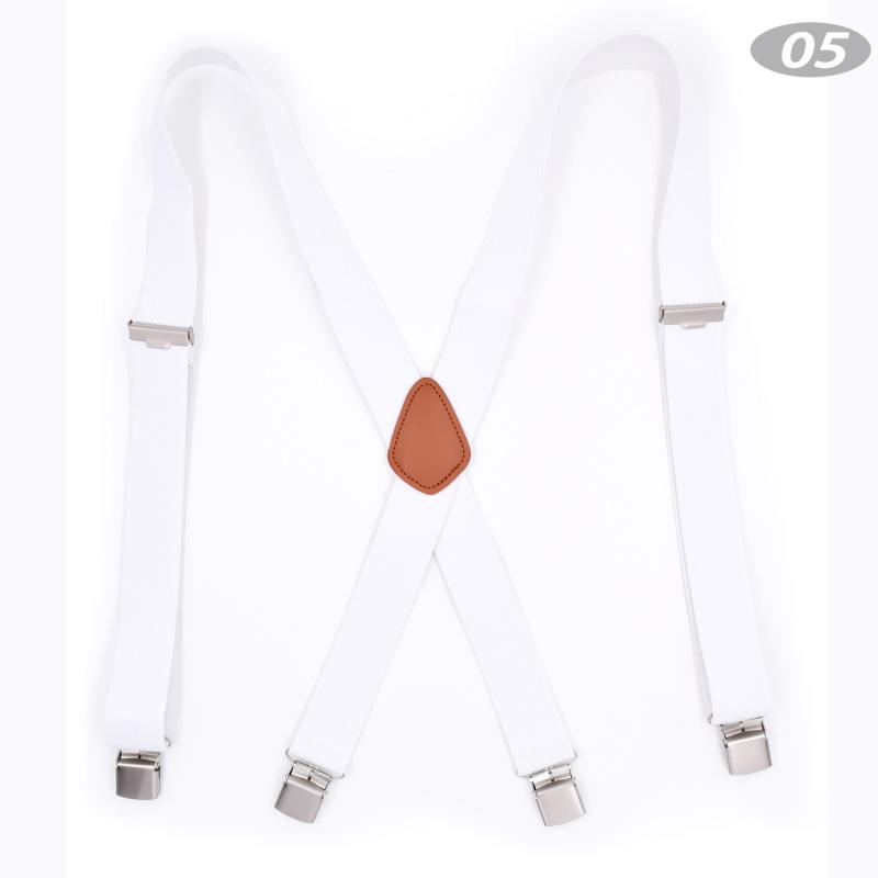

JIERKU Man s Suspenders 4 Clips Outdoor Braces Suspensorio Tirantes Hombre Elastic Strap 2.5*120cm High Quality Father s Gift