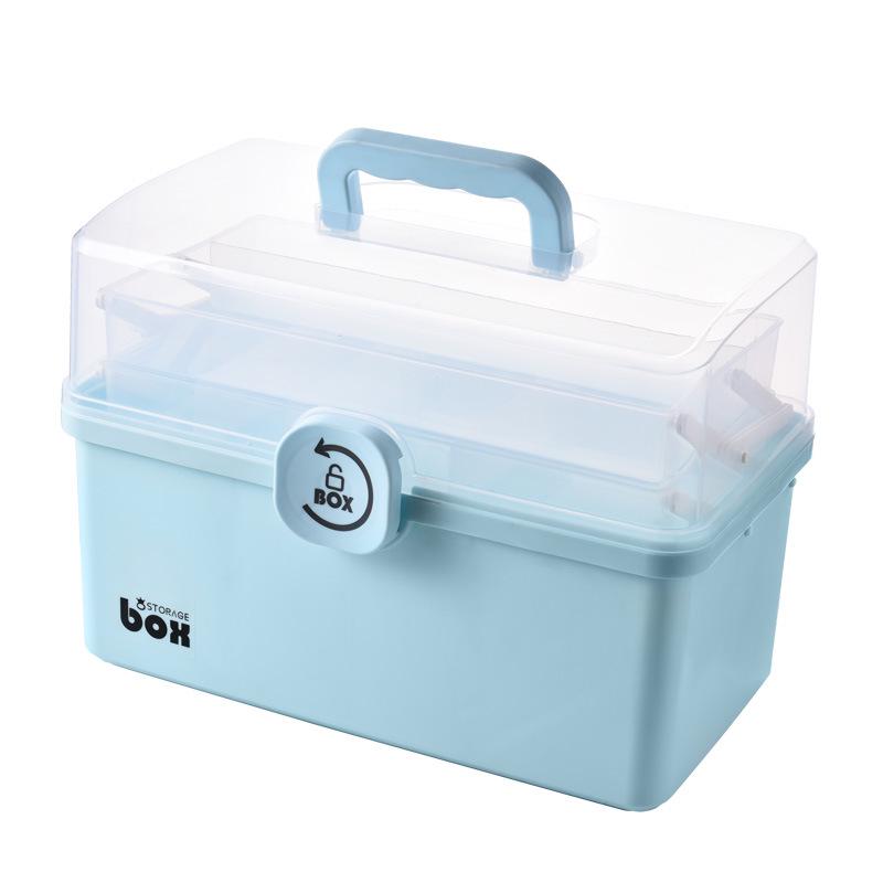 Large Capacity Transparent Multi-layer Medicine Storage Box for Family Use Mini