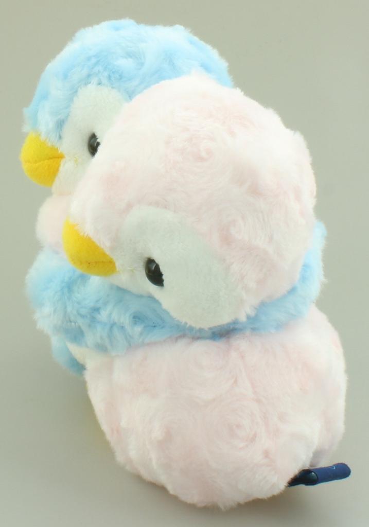Take Off Plush Toy Mecha Love 2 Penguin Blue Pink Medium Penguin Blue Pink &