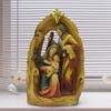 Resin Statue Nativity Scene Christmas Ornament Waterproof UV Resistant Holy Family Sculpture Party Decor