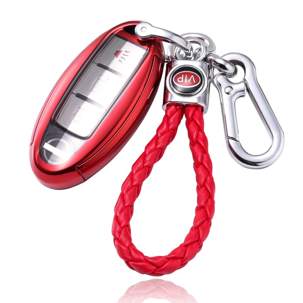 

Boyou Nissan Exclusive TPU Key Cover Key Holder Protective Case Fits Many GT-R R35/Notebooks красный