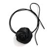 Accessories Retro Knotted Choker Fabric Flower Collar Temperament Flannel Camellia Wrapped Neck Chain