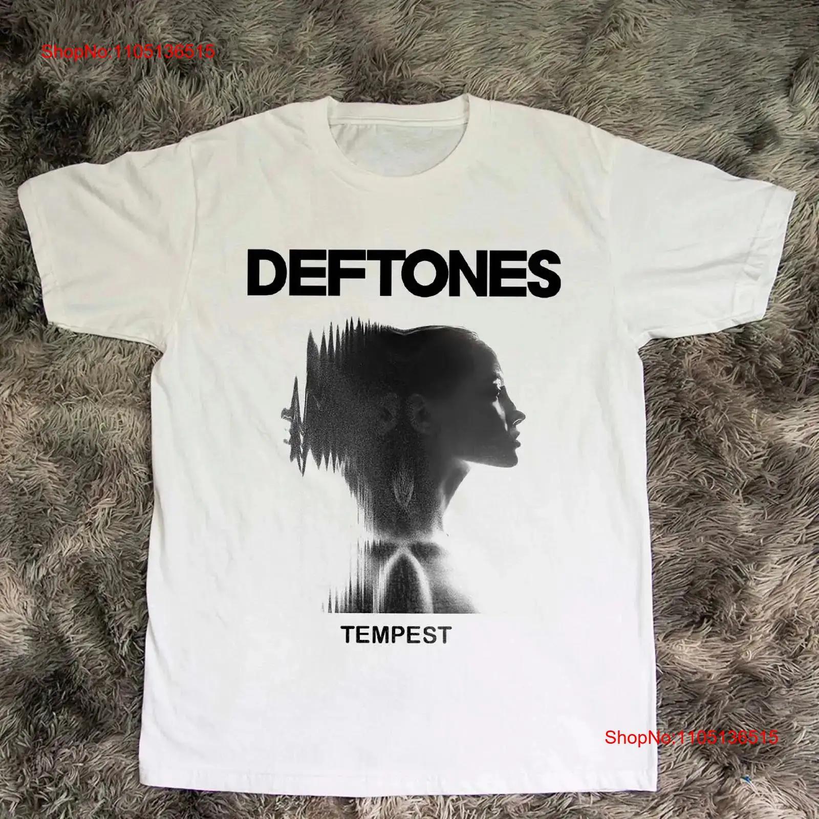 

DEFTONES Tempest Album White T Shirt Size S 5XL vintage Washed Casual Versatile Breathable Stretched streetwear homme Unisex 5XL різнокольоровий