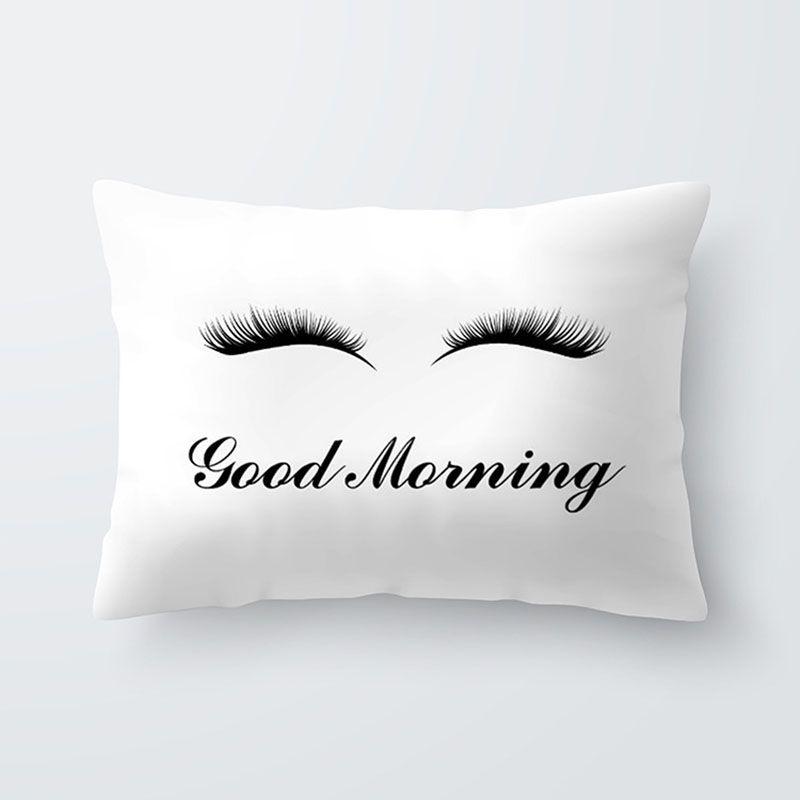 Elegantly Designed Eyelash Pattern Pillow Cover For Stylish Sofa And Seat