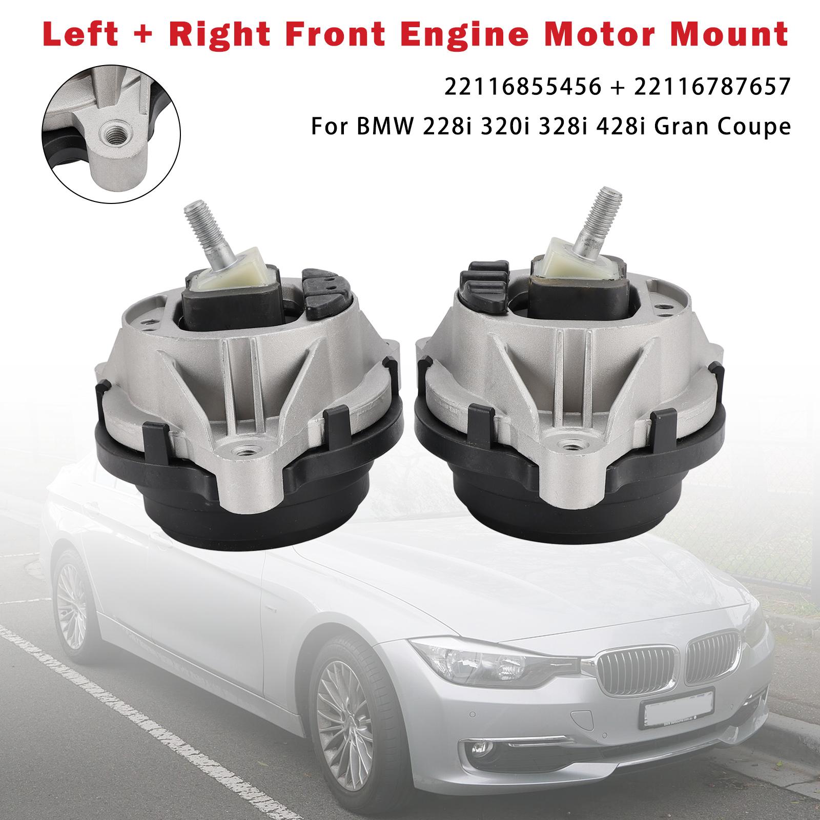 Left + Right Front Engine Motor Mount For BMW 228i 320i 328i 428i 2014-2016