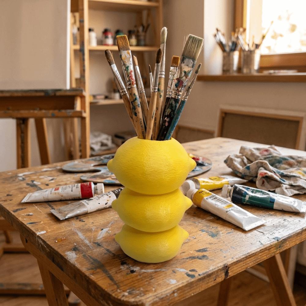 3D Printing Imitation Fruit Vase Nordic Style Fruit Model Vase Creative Lemon Vase Bedroom