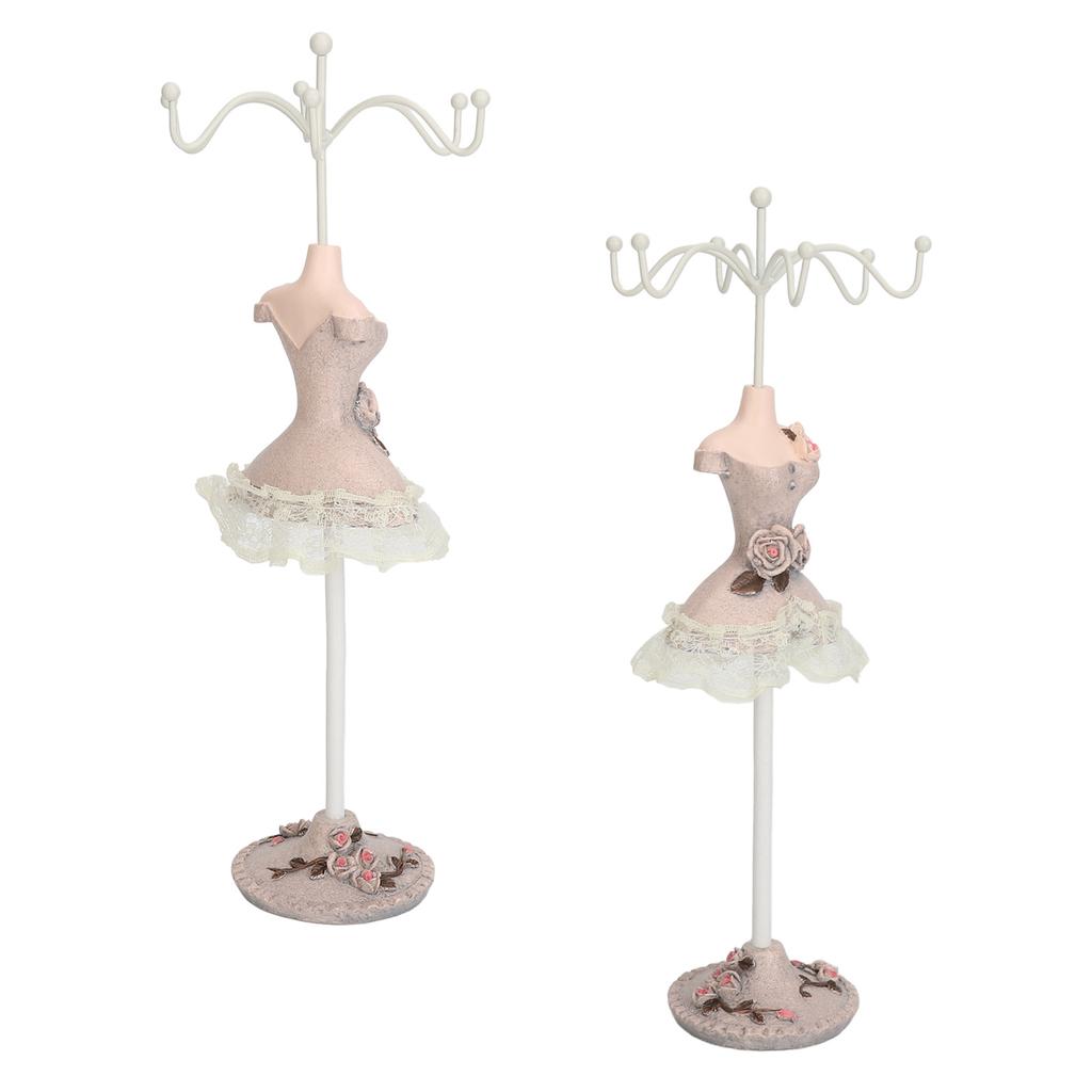 Model Dress Jewelry Rack Holder Exquisite Compact Mannequin Dress Necklace Holder Jewelry Displays Stand for Earrings