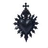 Placca Cuore Sacro Cuore Gotico Decorazione da Parete a Forma di Cuore con Croce Scultura Religiosa da Appendere alla Parete per