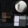 4 barvy Punk Smokey Matte Glitter Eyeshadow Dlouhotrvající třpytivé oční stíny Paletka make-upu Cool Toned Black Blue Eye Pigment