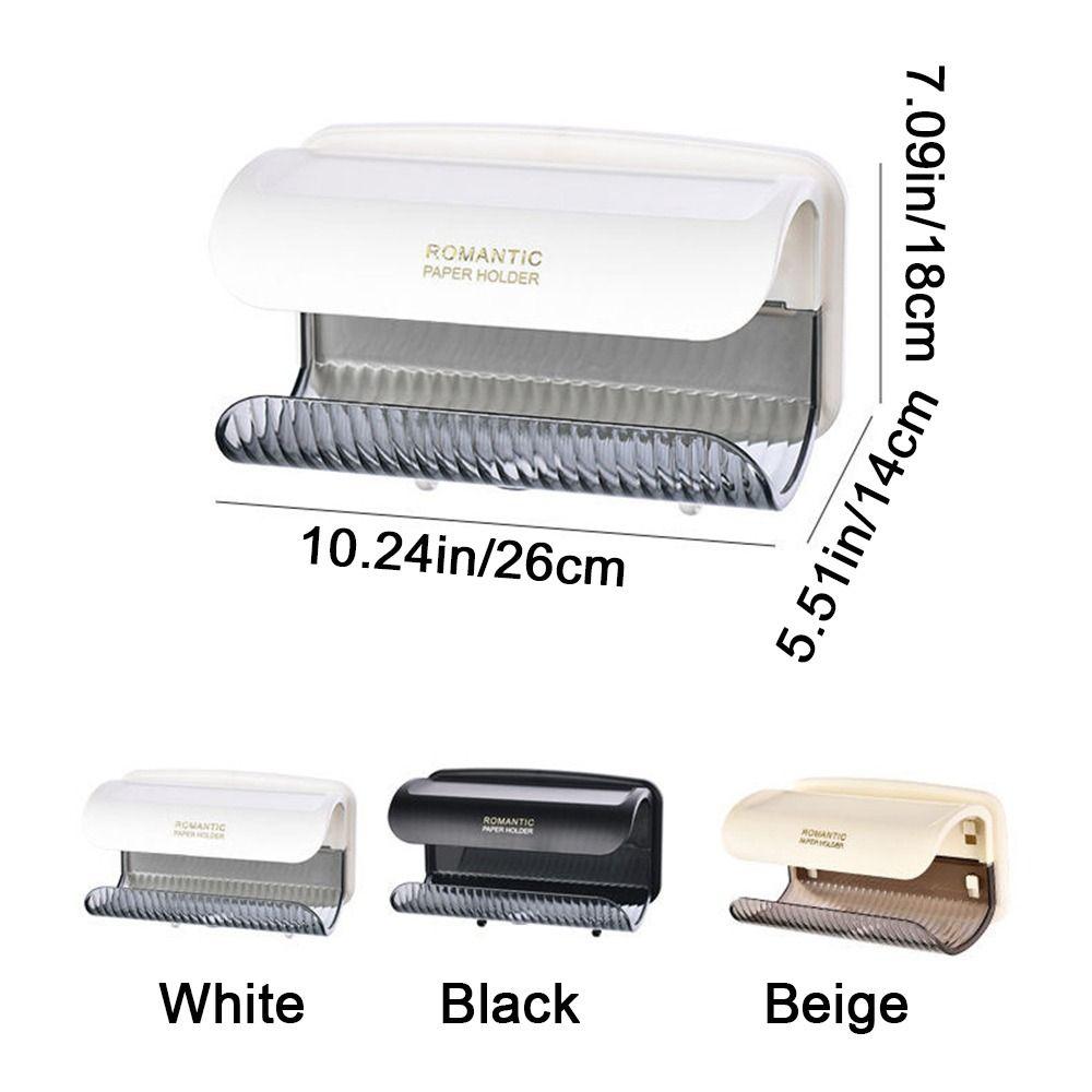 Plastic Toilet Paper Holder Wall Mounted Paper Towel Storage Box Practical Cosmetic Shelf  Kitchen