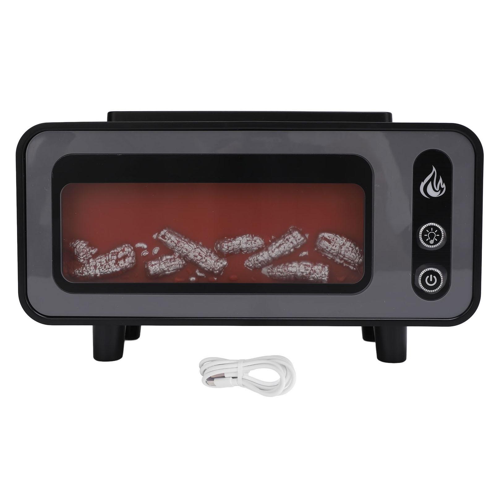 

Диффузор для камина Vintage Flame Essential Oil USB увлажнитель 200 мл для спа дома йога Black