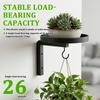 2/3Pcs Wall Plant Holder Set Metal Flower Pot Display Stand with Hook Rustproof Wall Storage Rack for Balcony Living Room Decor