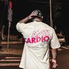 ANTI KARDIOTraining Lässiges Übergroßes Kurzarm Baumwoll-T-Shirt Fitnessstudio Training Herren Trainings-T-Shirts Oberteil Neue Mode Kleidung
