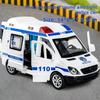 1/32 Scale Mini Car Model Diecast Gifts Ambulance Fire-Truck Policecar Model Sound and Light Vehicle Simulation Collection Toys