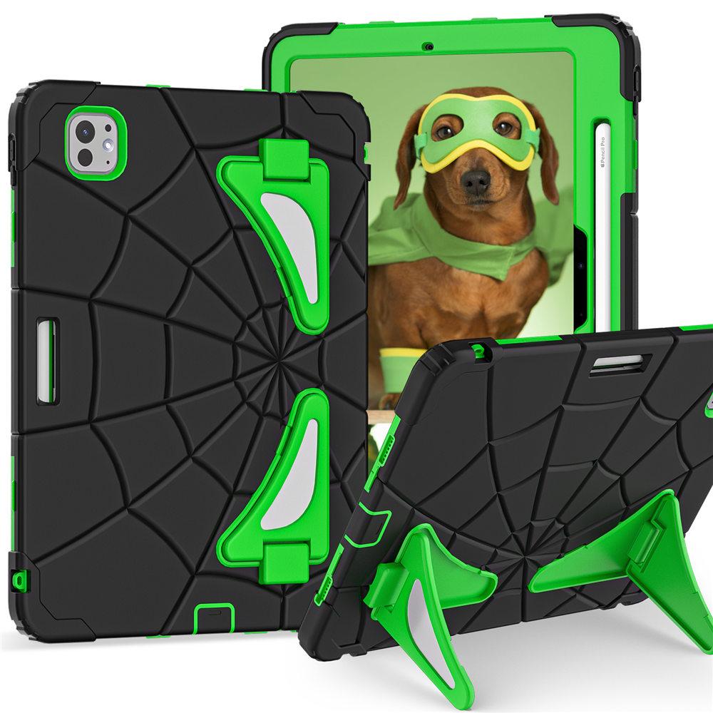 Spider Armor Case For iPad Pro 11 M4 A2836 2025 Gen Hevay Duty Rugged Protection Kids Tablet Cover With Pen Slot