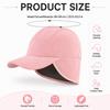 Women'S Winter Outdoor Baseball Cap, Earflap Hat with Ponytail Opening And Curved Brim, Casual Cap for Walking, Commuting, Weekend Trips, And Travel
